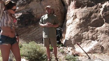 Karmen Karma is spending some time in the field with her archaeology professor.