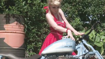 Her Boyfriend's Bike made her very Horny