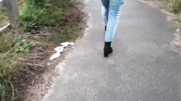 ⭐ Public Wetting in Tight Blue Jeans, then Rewetting them again Later! (No Toilets Allowed) ;)